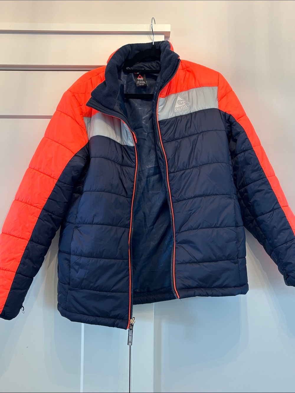 Kids Navy and Bright Red Colorblock Puffer Jacket by Gerry’S